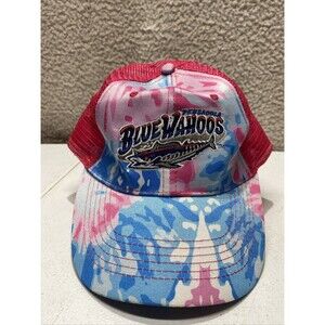 Pensacola Blue Wahoos Minor League Hat Cap Tie dye Strap back Adjustable Mesh
